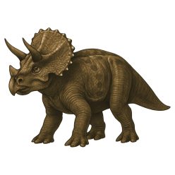Triceratops real kristálymatrica