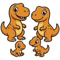 T-Rex család kristálymatrica