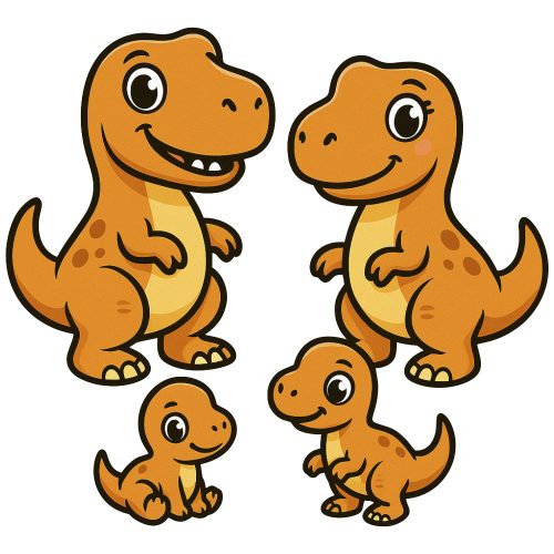 T-Rex család kristálymatrica