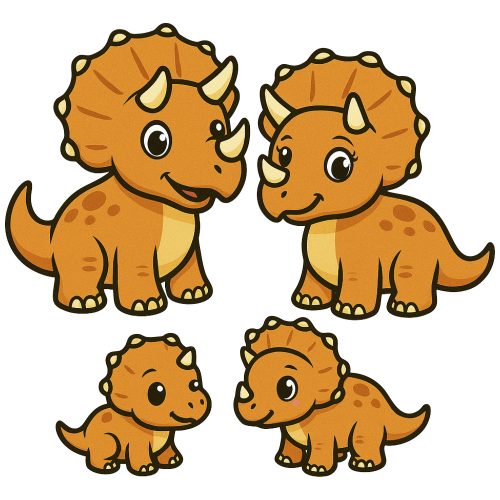 Triceratops család kristálymatrica