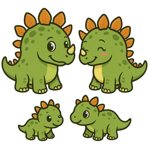 Stegosaurus család kristálymatrica