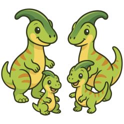 Parasaurolophus család kristálymatrica