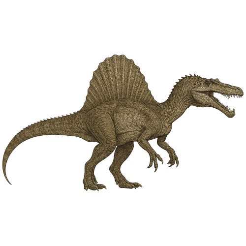 Spinosaurus real kristálymatrica