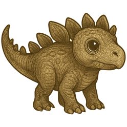 Stegosaurus kölyök kristálymatrica