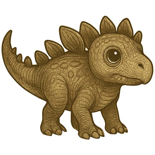 Stegosaurus kölyök kristálymatrica