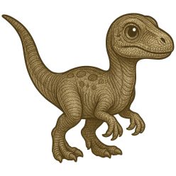 Velociraptor kölyök kristálymatrica