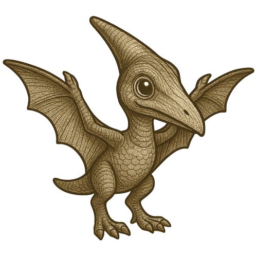 Pteranodon kölyök kristálymatrica