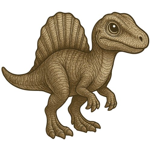 Spinosaurus kölyök kristálymatrica