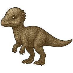 Pachycephalosaurus kölyök kristálymatrica
