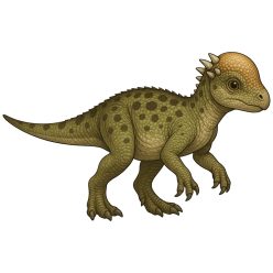 Pachycephalosaurus kölyök real kristálymatrica