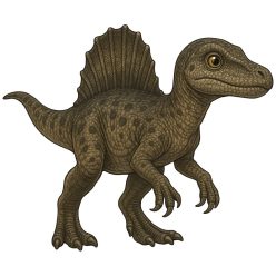 Spinosaurus kölyök real kristálymatrica