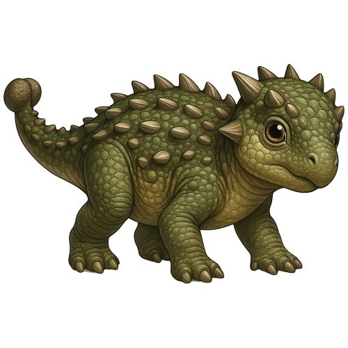 Ankylosaurus kölyök real kristálymatrica