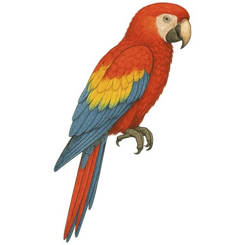 Ara papagáj kristálymatrica