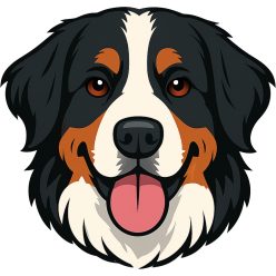 Berni pásztorkutya fej kristálymatrica