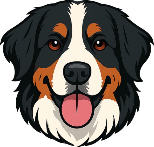 Berni pásztorkutya fej kristálymatrica