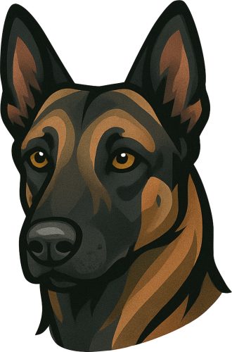 Belga juhászkutya fej kristálymatrica