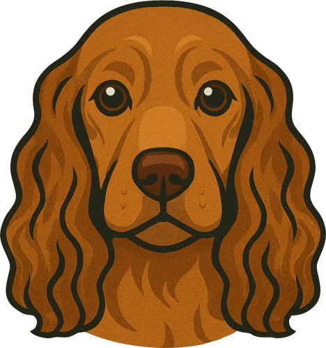 Cocker spániel fej kristálymatrica