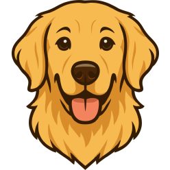 Golden retriever fej kristálymatrica