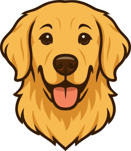 Golden retriever fej kristálymatrica