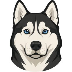 Husky fej kristálymatrica