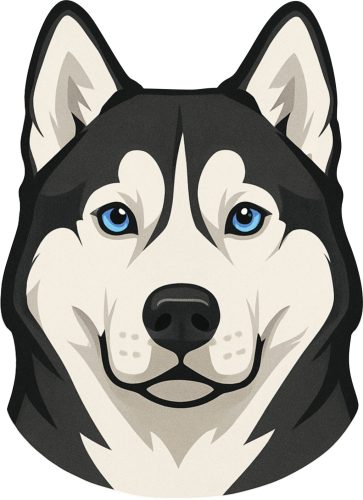 Husky fej kristálymatrica
