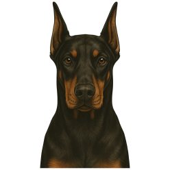 Dobbermann fej kristálymatrica