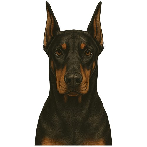 Dobbermann fej kristálymatrica