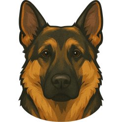 Német juhász fej kristálymatrica