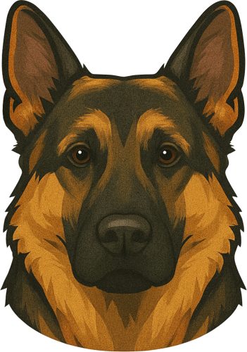 Német juhász fej kristálymatrica