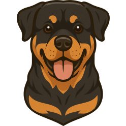 Rotweiler fej kristálymatrica