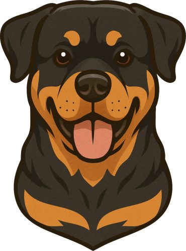 Rotweiler fej kristálymatrica