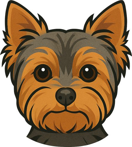 Yorkie fej kristálymatrica